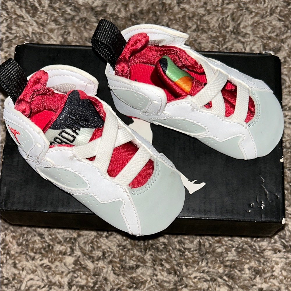 Kids White and Red Shoes